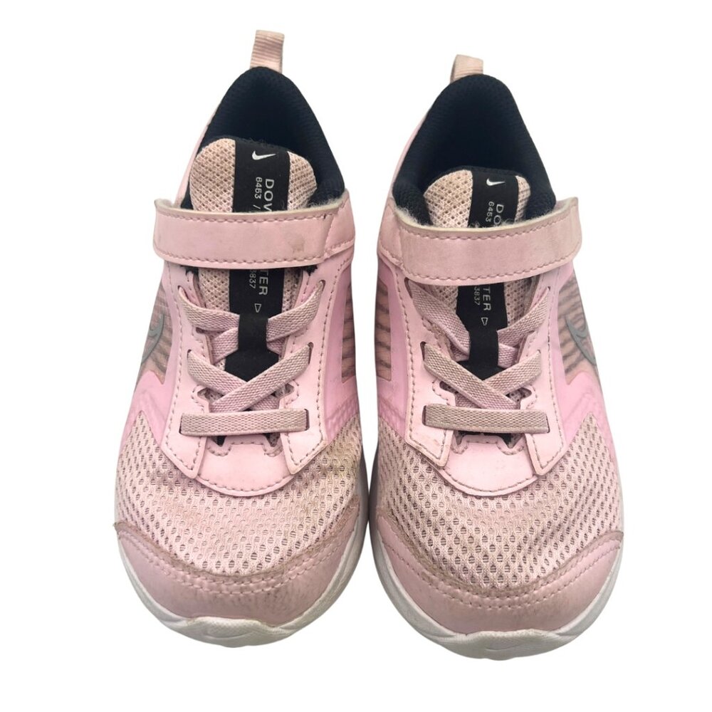 Nike Toddler Girls Pink Sneakers Size 10 Hook & Loop Running Shoes